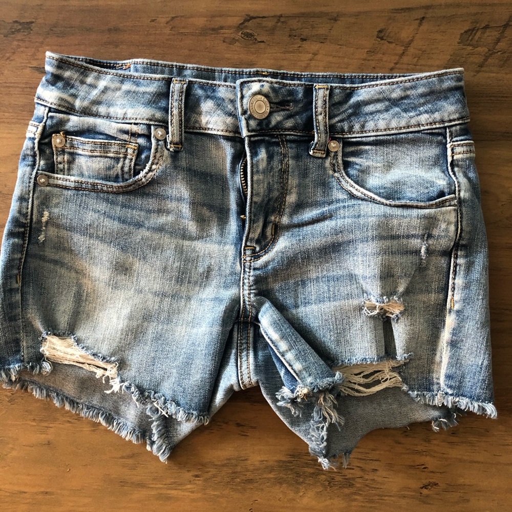 AE denim shorts